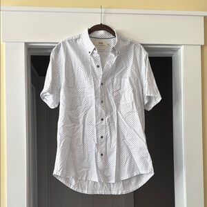 Men's White Patterned Casual Shirt